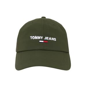 Tommy Jeans Kšiltovka  olivová / bílá / námořnická modř / červená