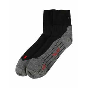 FALKE Sportovní ponožky  černá / šedá / červená