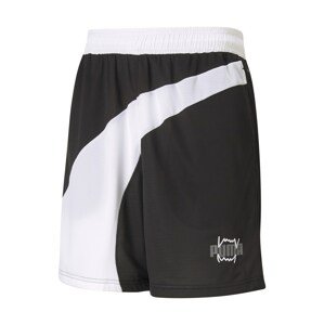 PUMA Sportovní kalhoty 'Flare'  černá / bílá / šedá