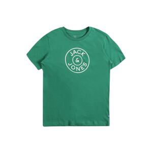 Jack & Jones Junior Tričko 'Misari'  bílá / trávově zelená