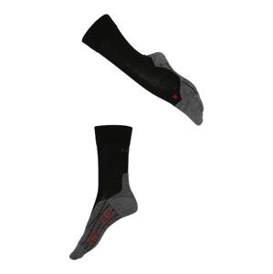 FALKE Sportovní ponožky  černá / šedý melír / červená
