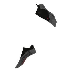 FALKE Sportovní ponožky  černá / tmavě šedá / červená