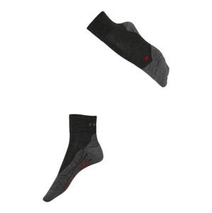 FALKE Sportovní ponožky  antracitová / šedý melír / červená