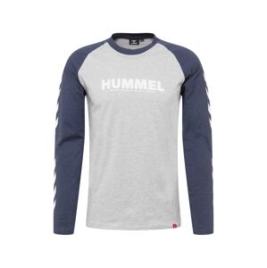 Hummel Funkční tričko noční modrá / šedý melír / červená / bílá
