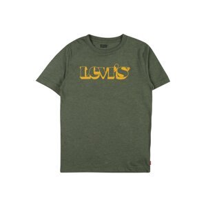 LEVI'S Tričko  khaki / zlatě žlutá