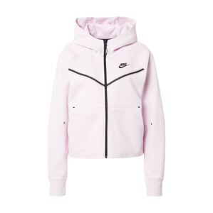 Nike Sportswear Mikina s kapucí  světle růžová / černá