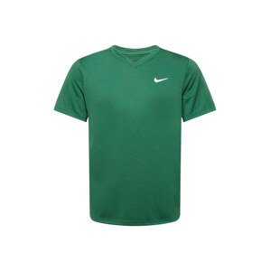 NIKE Funkční tričko  tmavě zelená / bílá / noční modrá