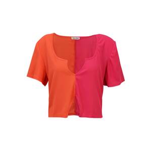 Public Desire Curve Tričko 'NOTCH FRON'  tmavě oranžová / tmavě růžová