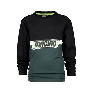 VINGINO Tričko 'Jevon'  zelená / černá / bílá / pastelově zelená
