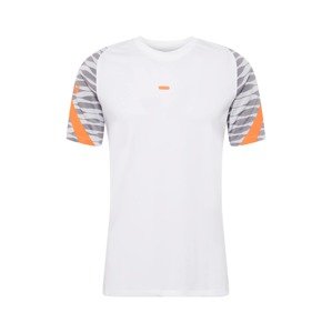 NIKE Funkční tričko  bílá / šedá / oranžová