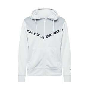 Nike Sportswear Mikina s kapucí  světle šedá / bílá / černá