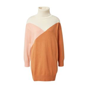 ROXY Úpletové šaty  tmavě oranžová / světle růžová / béžová