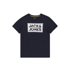 Jack & Jones Junior Tričko  tmavě modrá / bílá