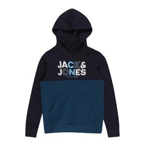 Jack & Jones Junior Mikina 'STEVE'  tmavě modrá / bílá / světlemodrá / modrá