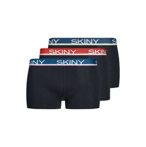 Skiny Boxershorts  černá / námořnická modř / červená / bílá