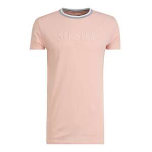 SikSilk Tričko  pastelově růžová / režná / bílá