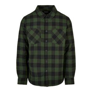 Urban Classics Košile  černá / tmavě zelená