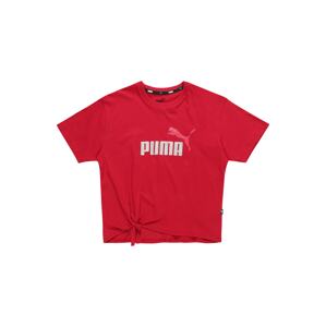PUMA Tričko  červená / bílá
