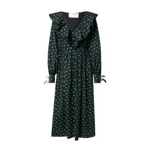 SELECTED FEMME Košilové šaty 'Nicole'  zelená / černá