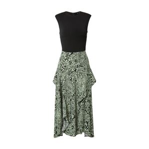 AX Paris Šaty  černá / pastelově zelená