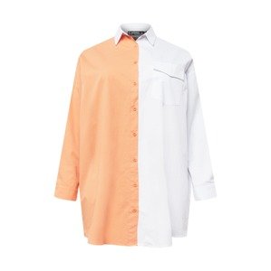 Missguided Plus Košilové šaty  oranžová / bílá