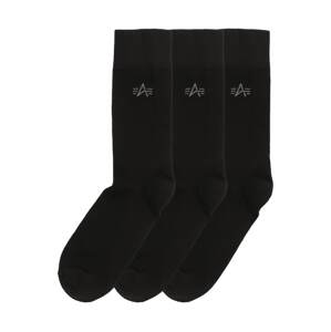 ALPHA INDUSTRIES Ponožky  čedičová šedá / černá