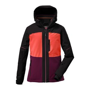 KILLTEC Sportovní bunda  černá / tmavě fialová / korálová