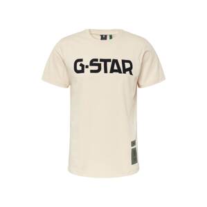 G-Star RAW Tričko béžová / černá