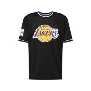 NEW ERA Shirt 'Los Angeles Lakers'  černá / tmavě fialová / bílá / oranžová