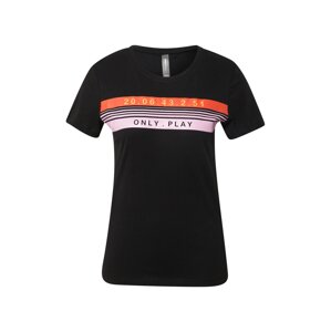 ONLY PLAY Funkční tričko 'AMSEL'  černá / růžová / oranžová
