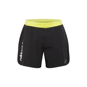 Rukka Sportovní kalhoty 'MUONI'  černá / svítivě žlutá / bílá