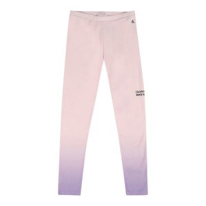 Calvin Klein Jeans Legíny grafitová / světle fialová / růžová