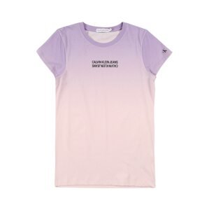 Calvin Klein Jeans Tričko  růžová / fialová / černá