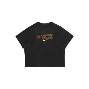 Nike Sportswear Tričko hnědá / tmavě hnědá / zlatě žlutá / černá