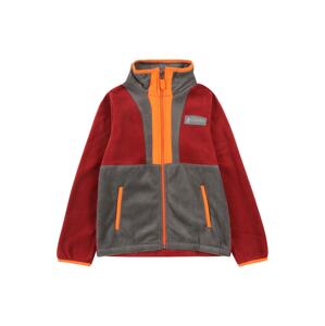 COLUMBIA Funkční flísová bunda  tmavě šedá / oranžová / tmavě červená