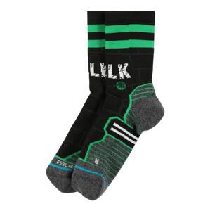 Stance Sportovní ponožky 'HULK CREW'  černá / bílá / trávově zelená / tmavě šedá