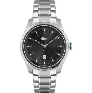 LACOSTE Analogové hodinky  stříbrná / černá / zelená / bílá