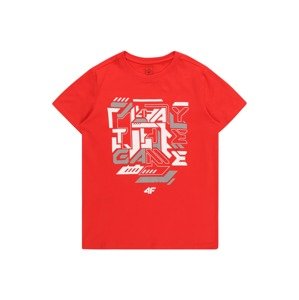 4F Funkční tričko  červená / bílá / šedá