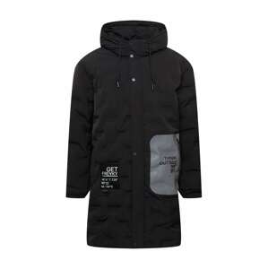 FREAKY NATION Zimní kabát  černá / šedá