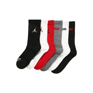 Jordan Ponožky  červená / bílá / černá / šedý melír