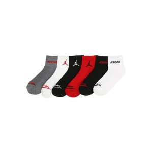 Jordan Ponožky  červená / bílá / šedá / černá