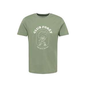 FAGUO T-Shirt 'ARCY'  khaki / bílá