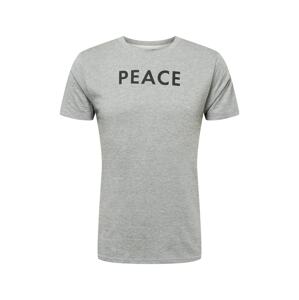Wemoto Tričko 'Peace'  černá / šedý melír