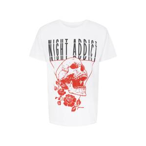 Night Addict Shirt  bílá / černá / červená