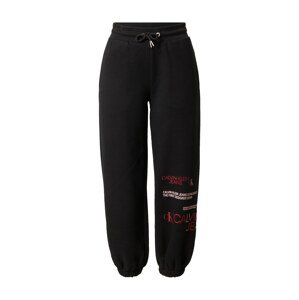 Calvin Klein Jeans Kalhoty  broskvová / červená / černá