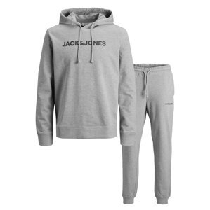 JACK & JONES Joggingová souprava 'Jerry'  šedý melír / antracitová