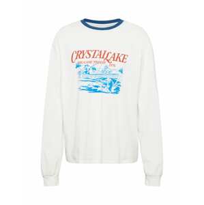 BDG Urban Outfitters Tričko  bílá / námořnická modř / světlemodrá / oranžová