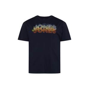Jack & Jones Plus Tričko 'POWER'  námořnická modř / chladná modrá / žlutá / oranžová / bílá