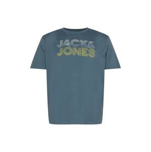 Jack & Jones Plus Tričko 'POWER'  modrá / kouřově modrá / marine modrá / limetková