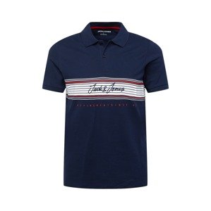 JACK & JONES Tričko 'LEO'  námořnická modř / červená / bílá